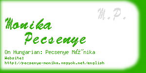 monika pecsenye business card